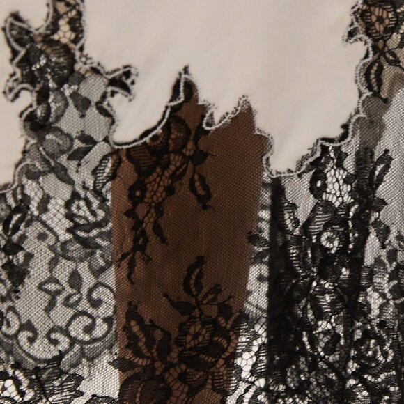 White Elegant Women's French Embroidered Bodycon Skirt - Picture 6 of 6